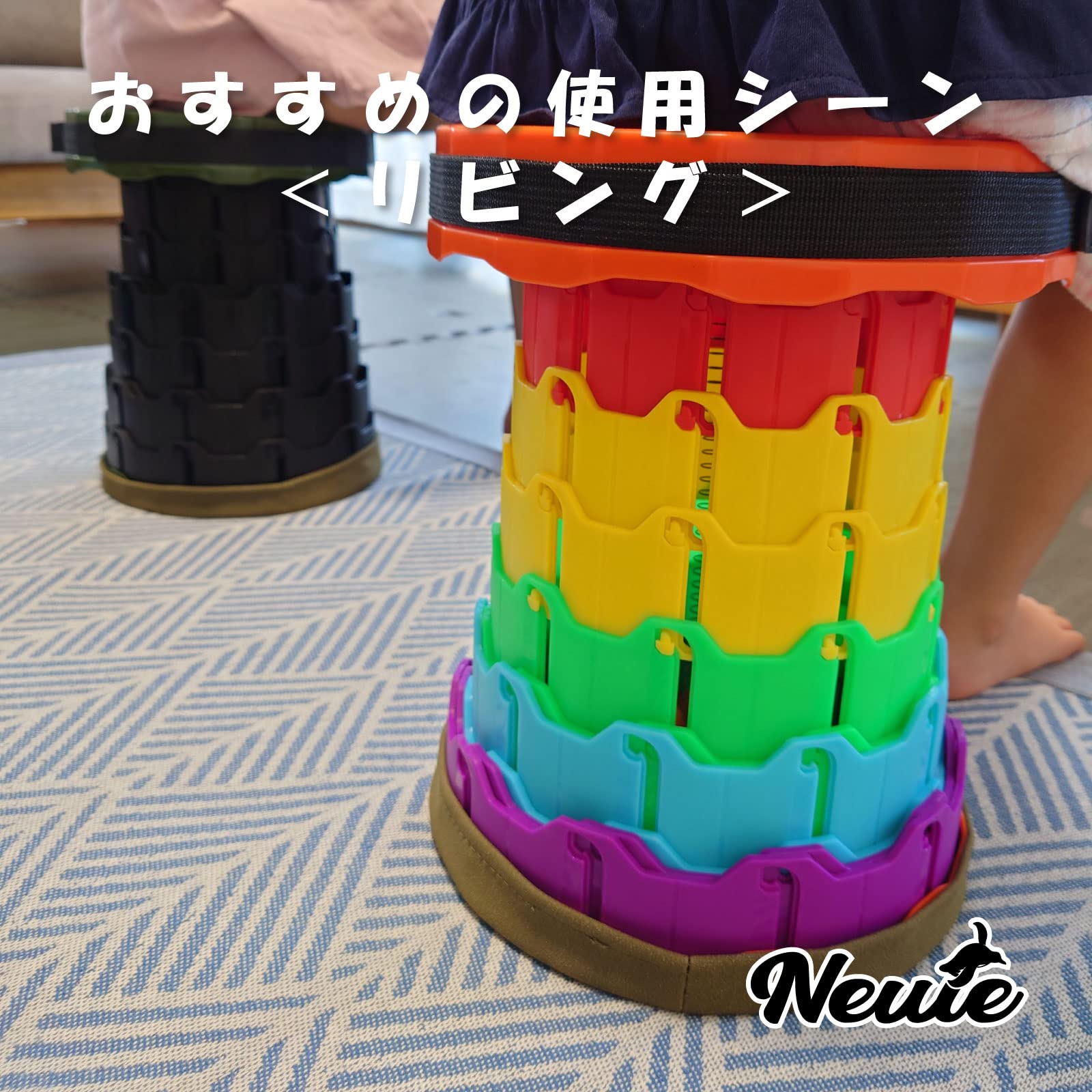 Amazon.co.jp: Newie 折りたたみ椅子 アコーディオンチェア 橙